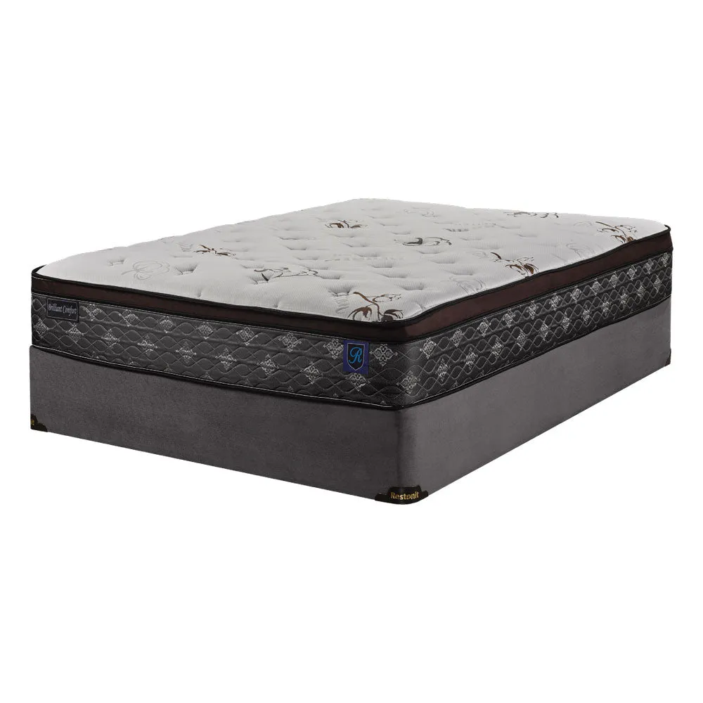 10" Organic Cotton Quilted Panel Mattress- Medium Soft- Model Brilliant Comfort