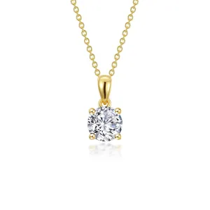 1.5 CTW 4-Prong Solitaire Necklace