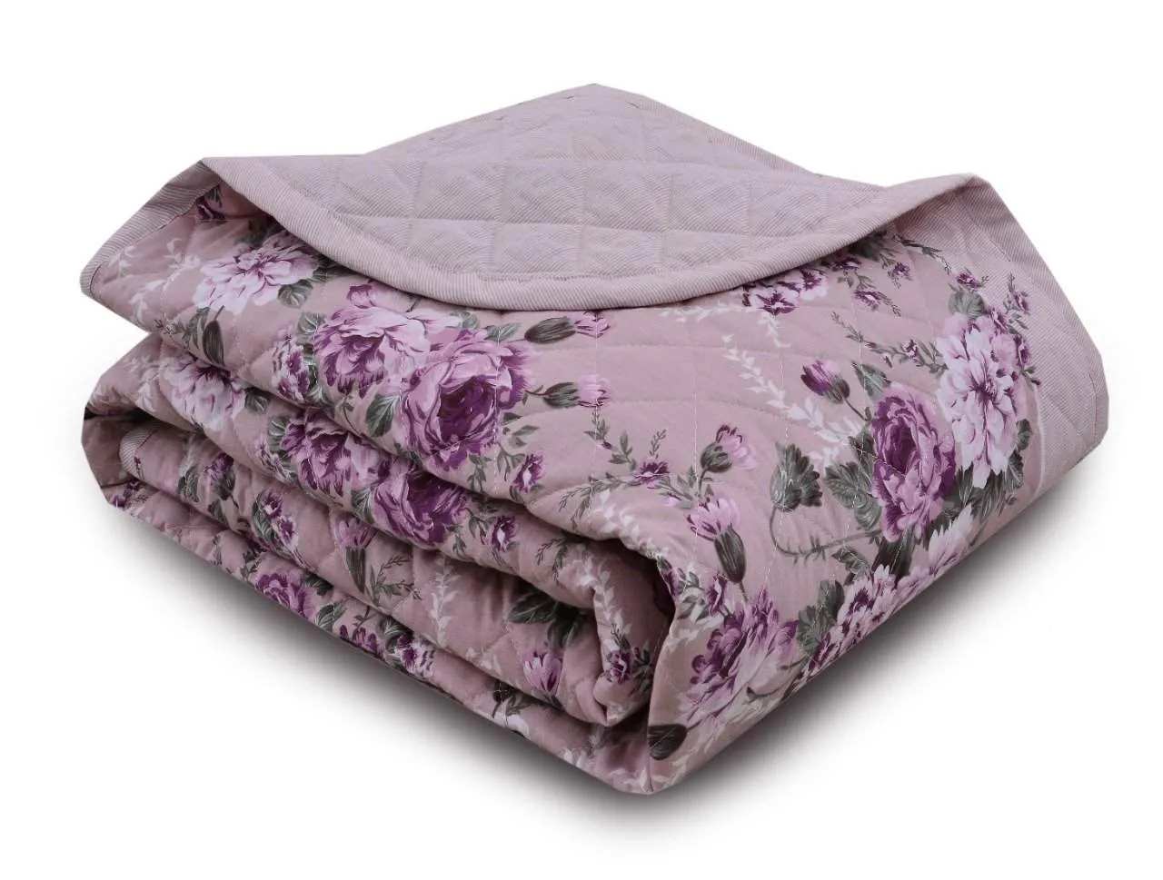 3 Pieces 100% Cotton Quilted Bedspread/Throw with Pillowcases
