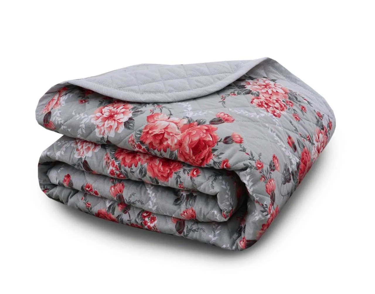3 Pieces 100% Cotton Quilted Bedspread/Throw with Pillowcases
