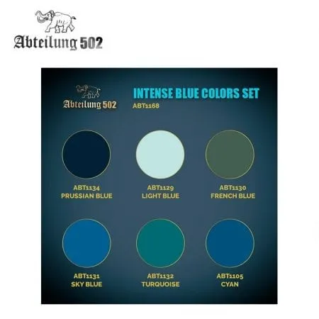 AK Interactive - Dense Acrylics Set - Intense Blue Colors