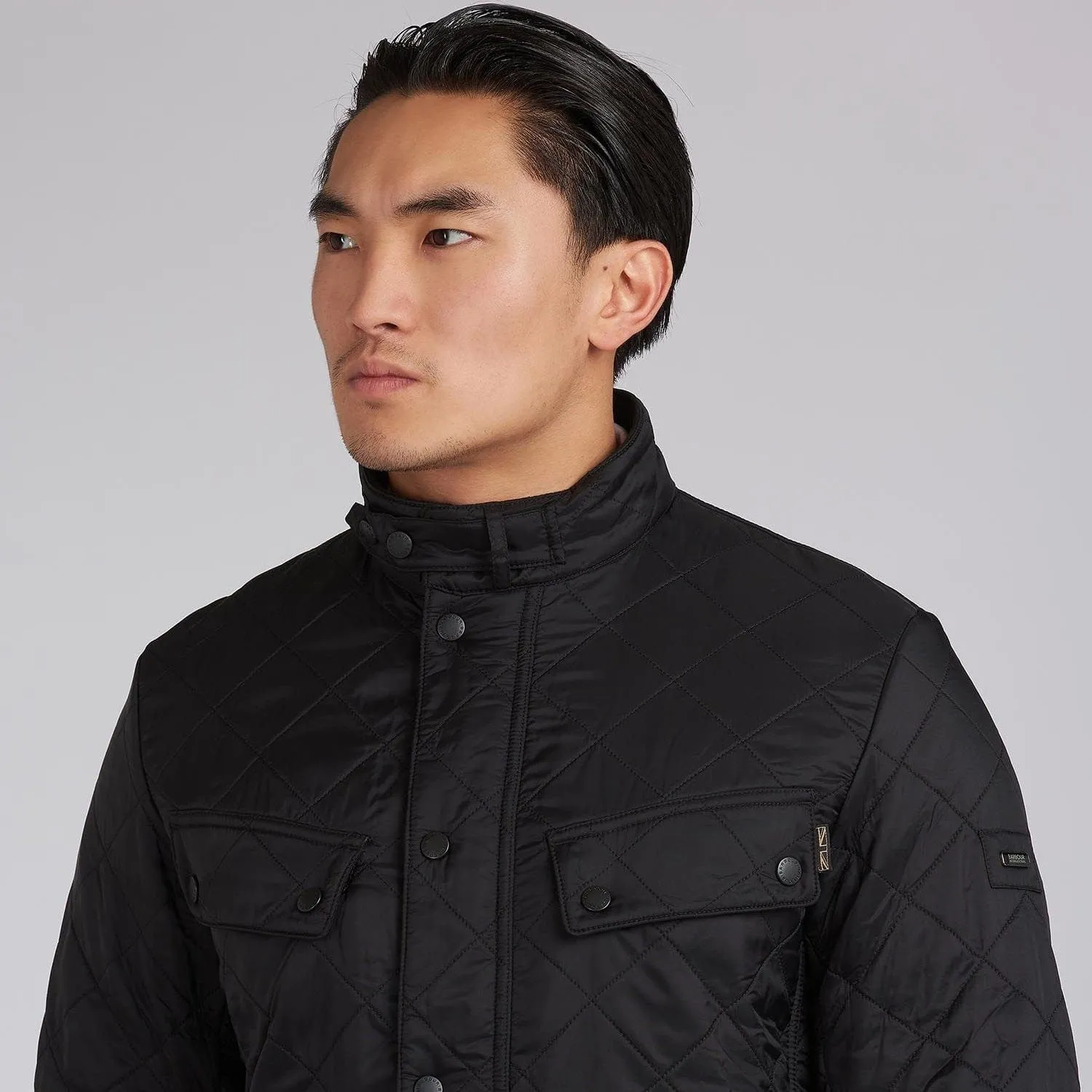 Barbour International Ariel Polarquilt Jacket in Black
