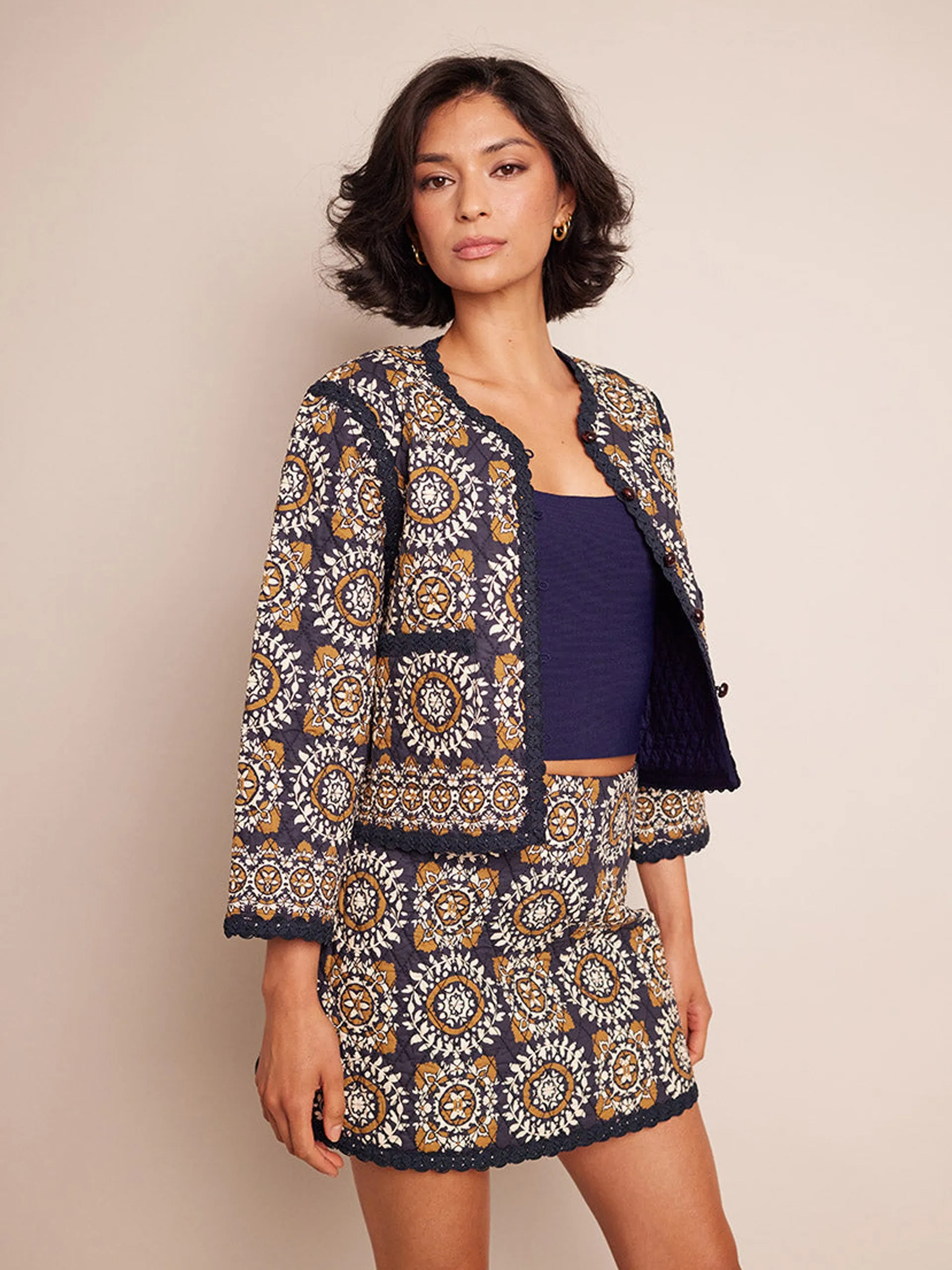 Blue medallion til Marissa jacket