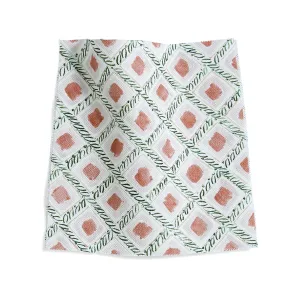 Braided Diamonds Small Fabric in Rose/Green