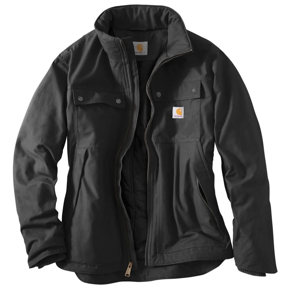 Carhartt Men's Black Quick Duck Jefferson Traditional Jacket