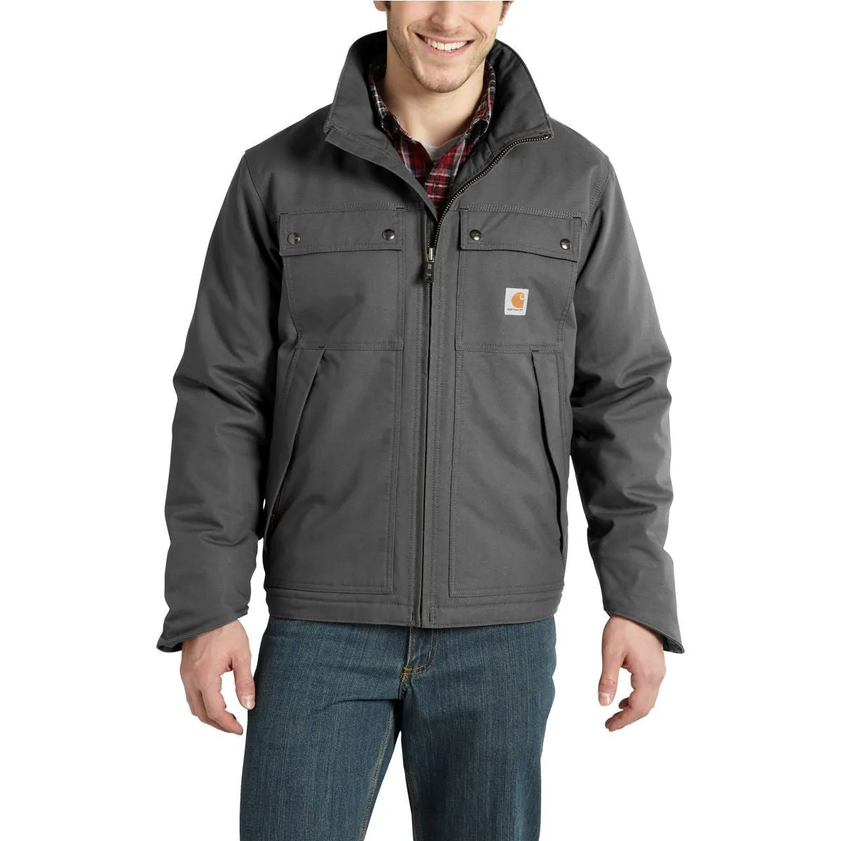 Carhartt Men's Charcoal Quick Duck Jefferson Traditional Jacket