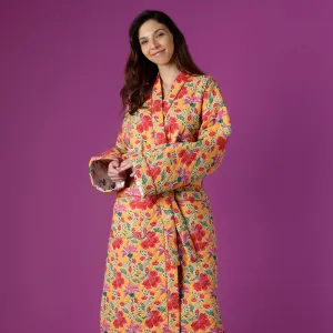 Clarence Yellow Quilted Robe
