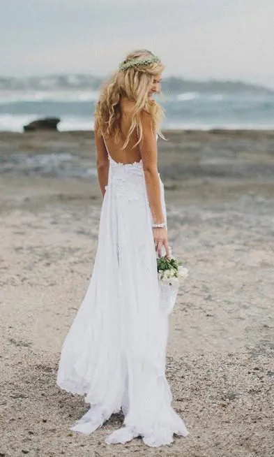 Clearance Spaghetti Strap Lace Backless Evening Gown