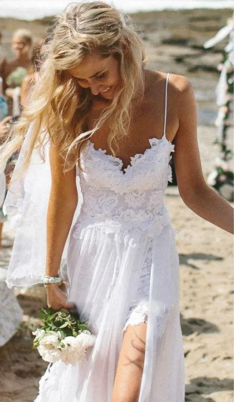 Clearance Spaghetti Strap Lace Backless Evening Gown
