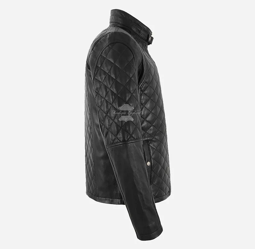 Cotswold Men Quilted Jacket Black Diamond Quilted Fashion Jacket