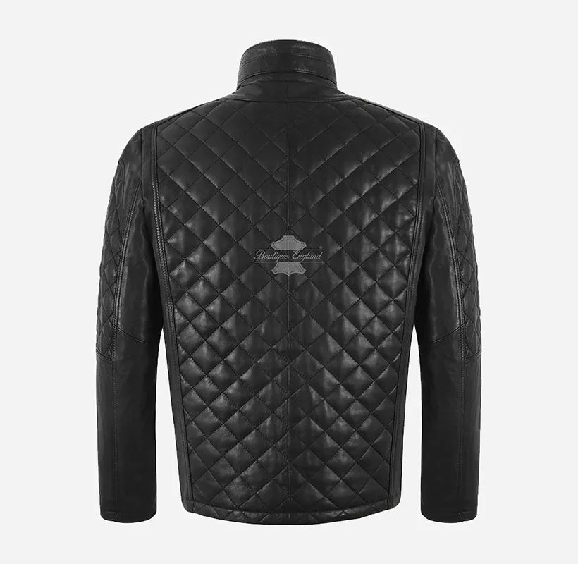 Cotswold Men Quilted Jacket Black Diamond Quilted Fashion Jacket