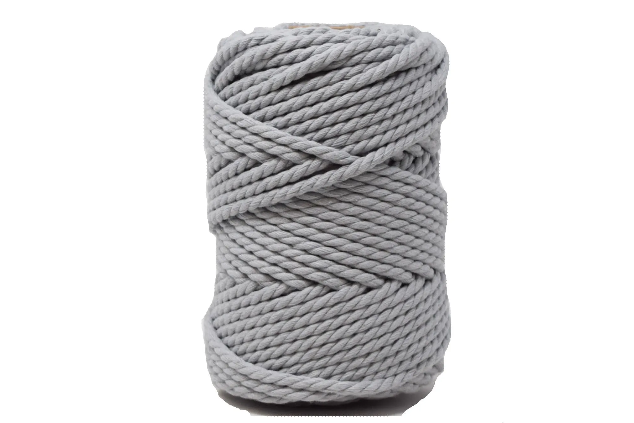 COTTON ROPE ZERO WASTE 5 MM - 3 PLY - SOFT GRAY COLOR