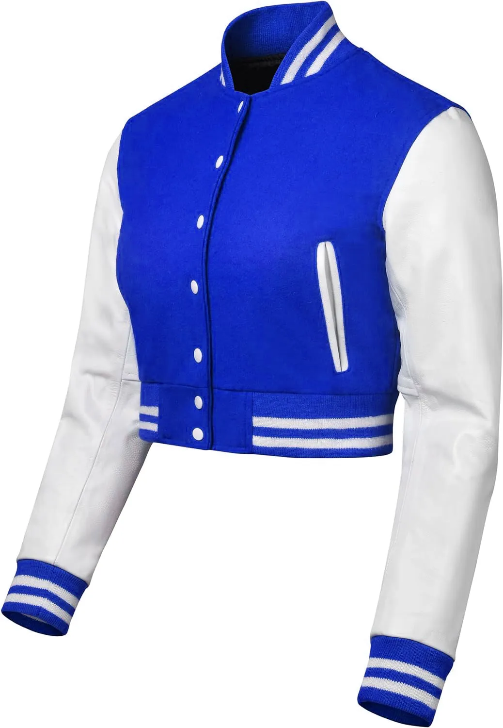 Croptop - Royal/White