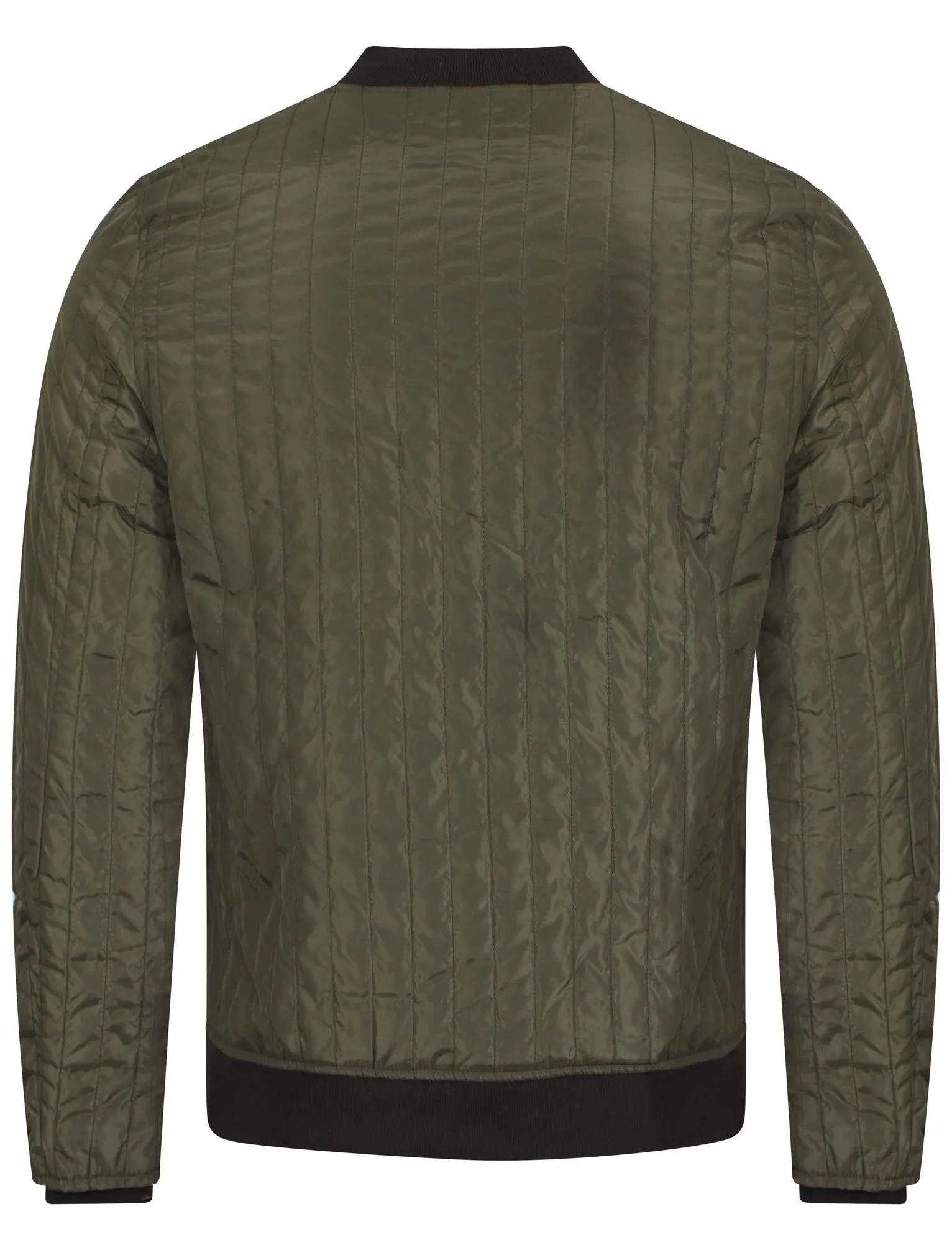 Dissident quilted Peveril khaki bomber jacket