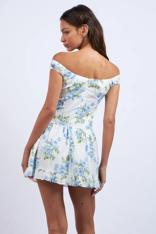 Frannie Floral Off Shoulder Mini Dress