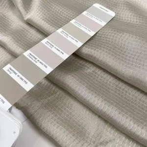Gray Silk Checkered - Sample