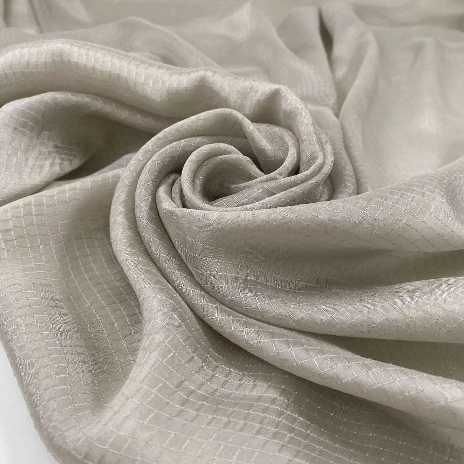 Gray Silk Checkered - Sample