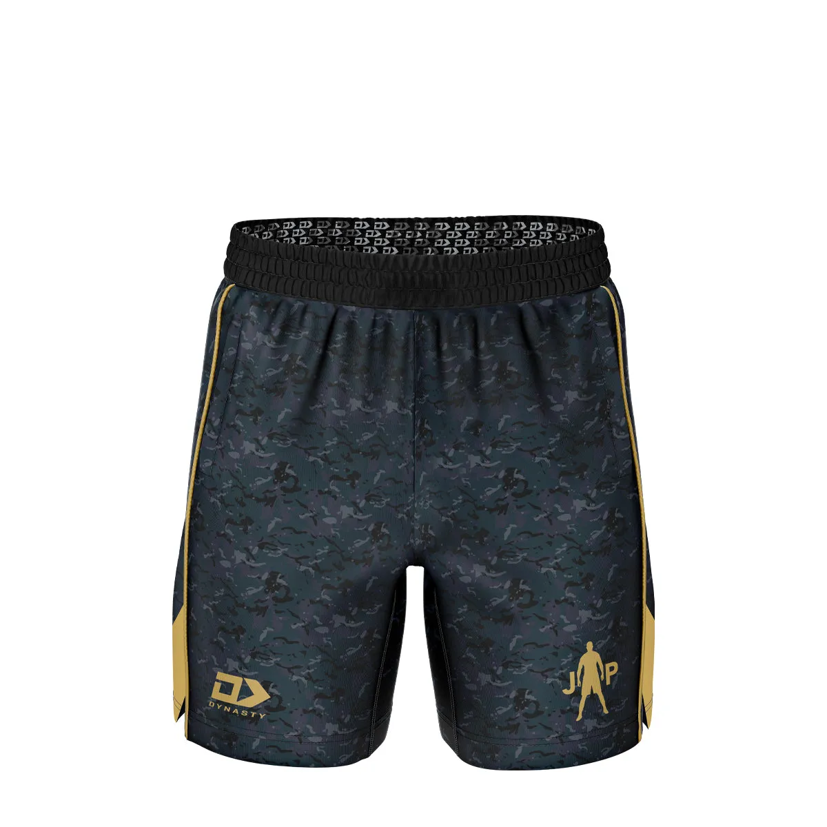 Joseph Parker Mens Black Gold Camo Gym Shorts