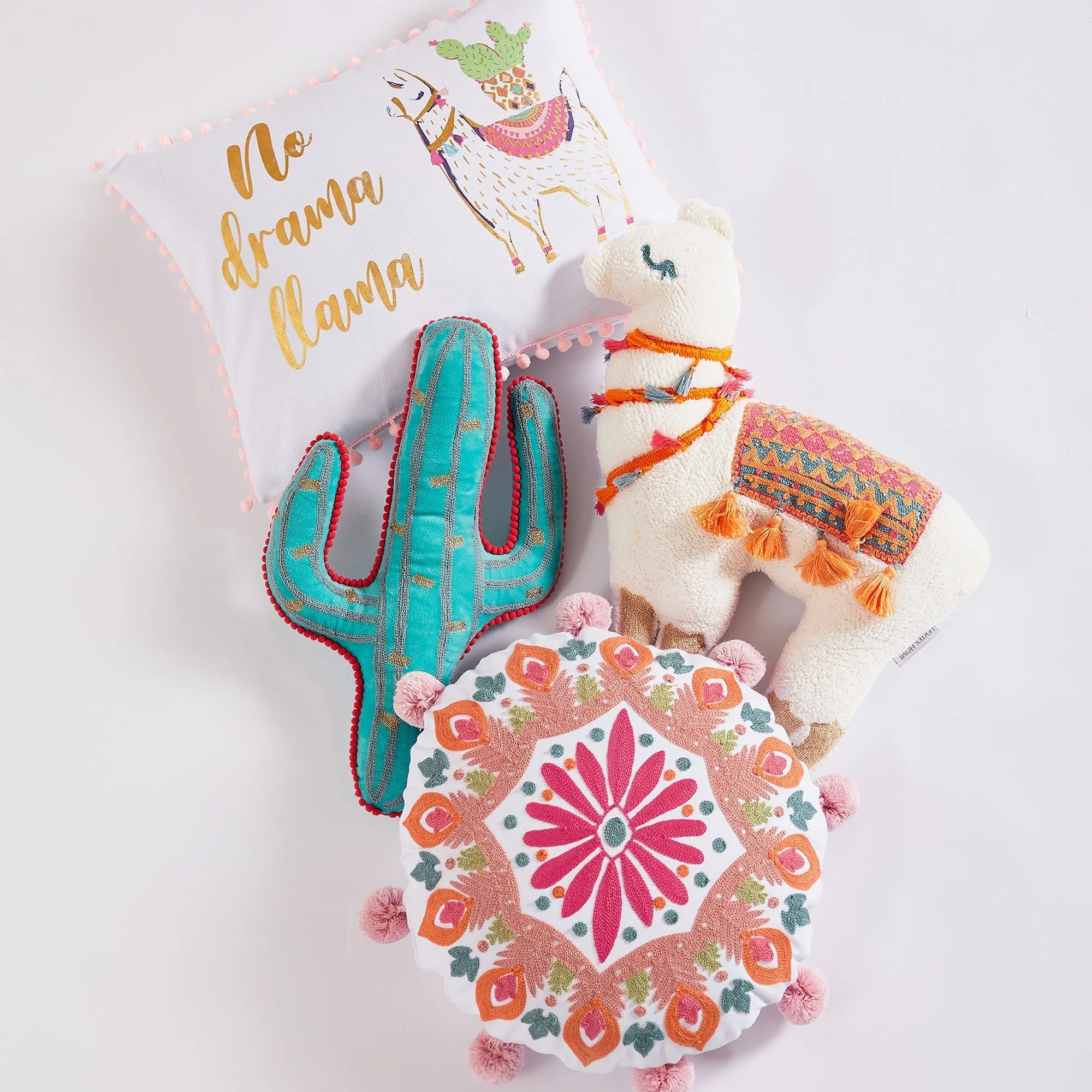 Lima Llama Shaped Cactus Pillow