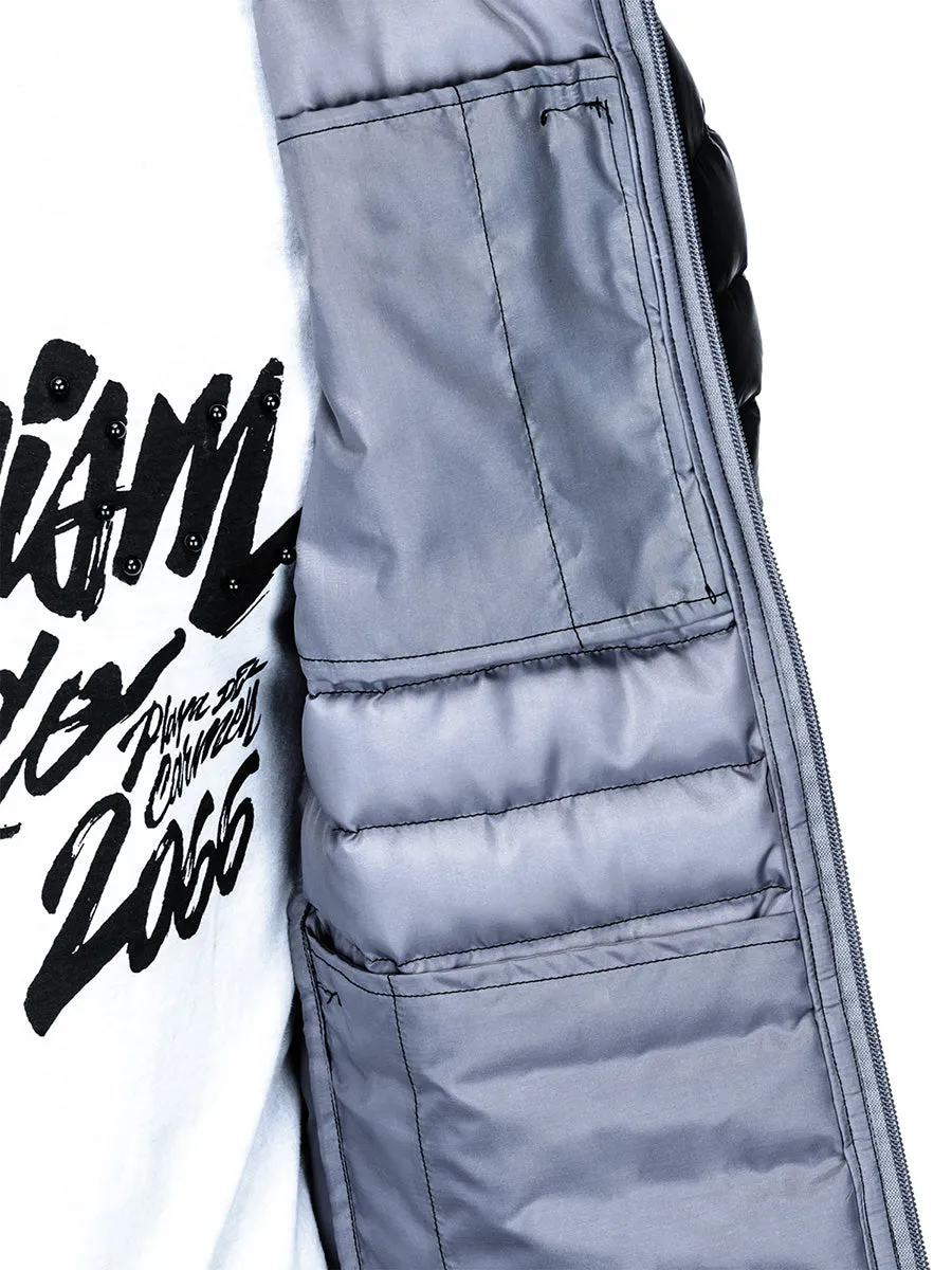 Men's quilted winter jacket Avalanche black-gray