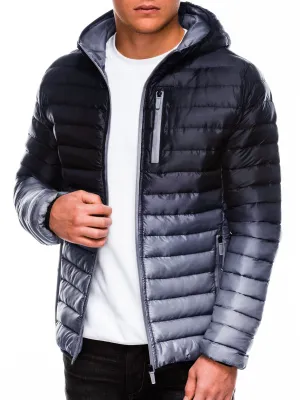 Men's quilted winter jacket Avalanche black-gray