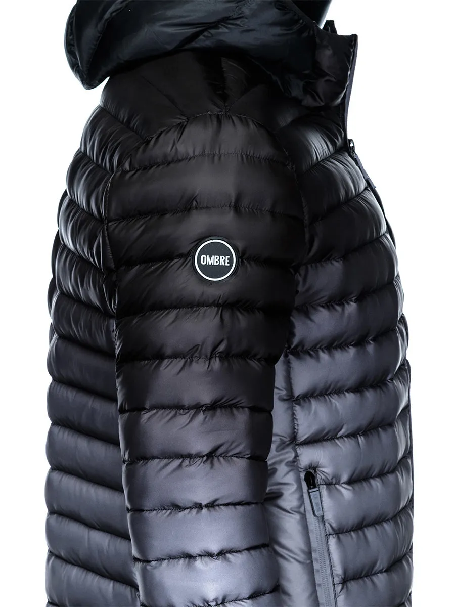 Men's quilted winter jacket Avalanche black-gray