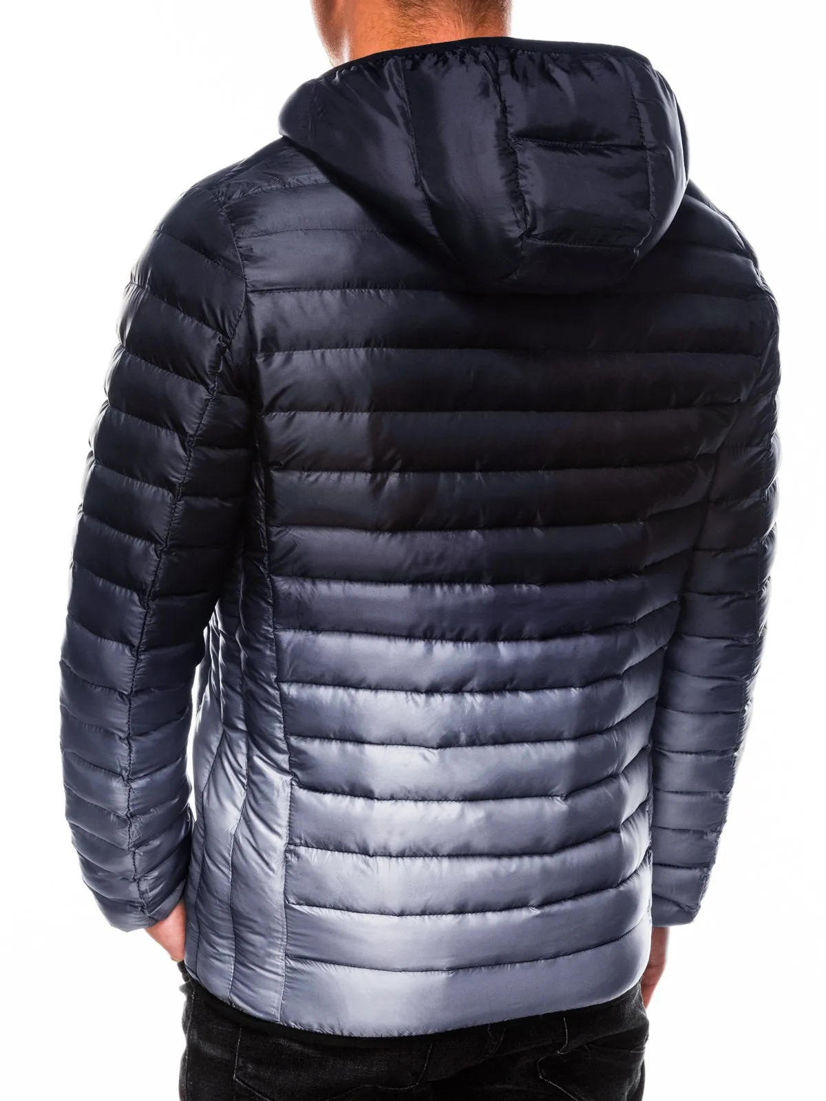 Men's quilted winter jacket Avalanche black-gray