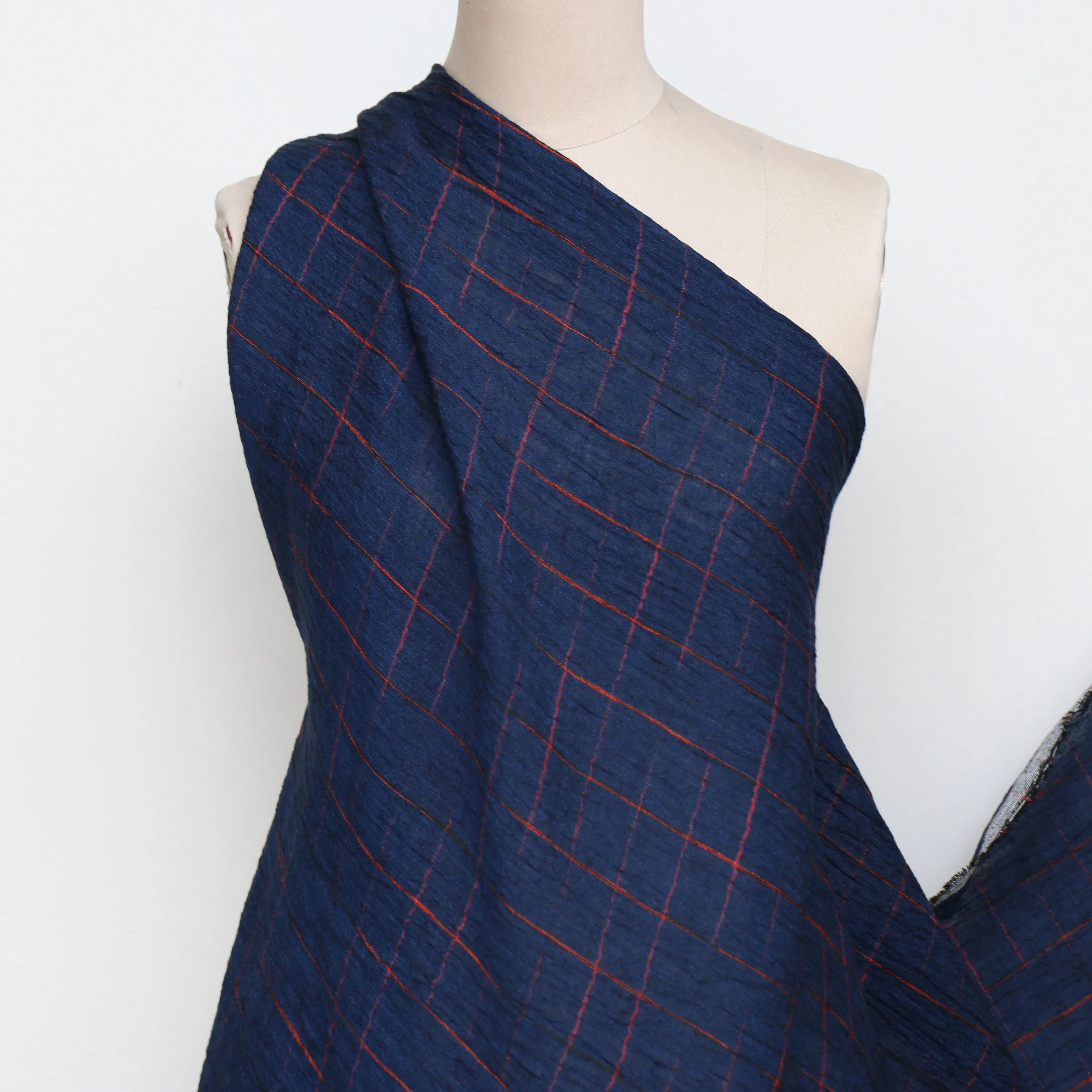 Milos Blueberry Crinkle Linen