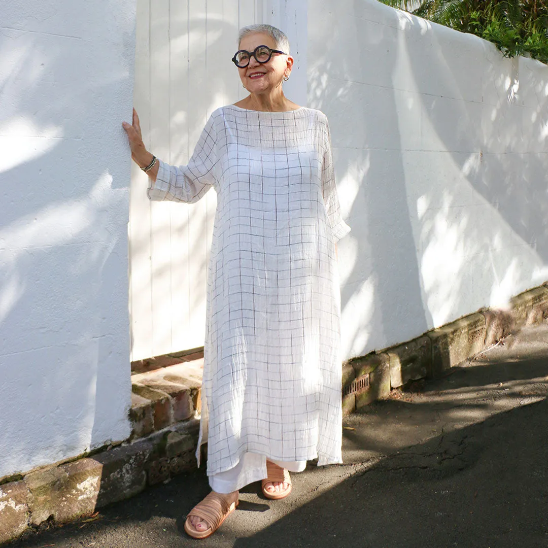 Milos Porcelain Crinkle Linen
