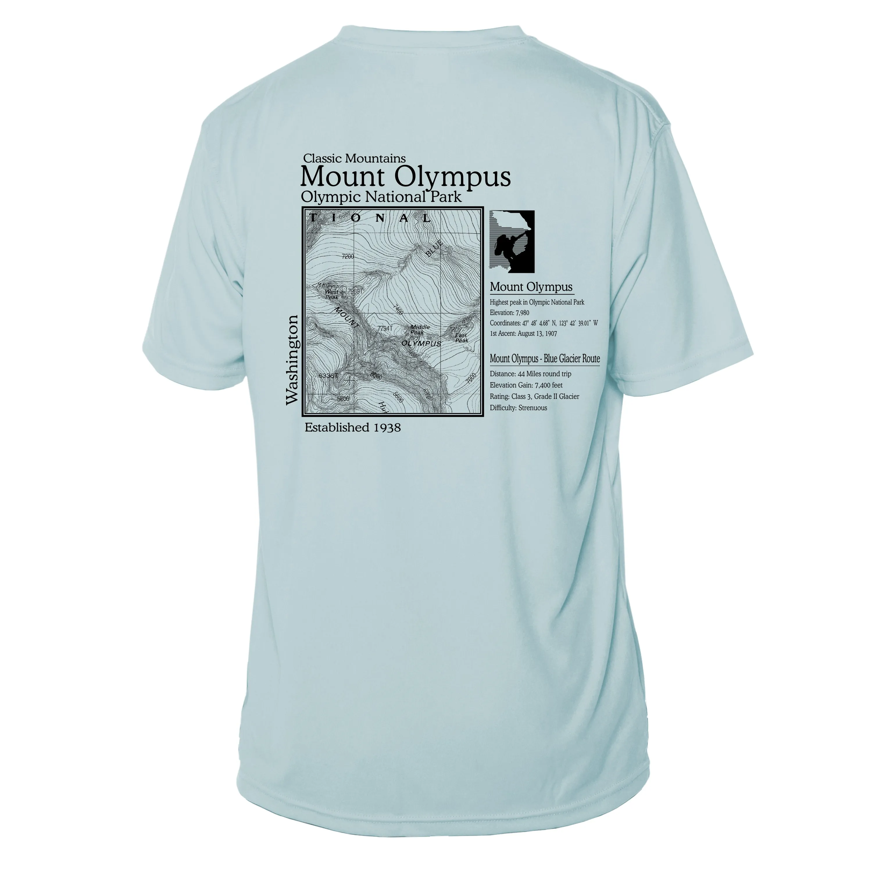 Mount Olympus Classic Mountain Short Sleeve Microfiber Men's T-Shirt