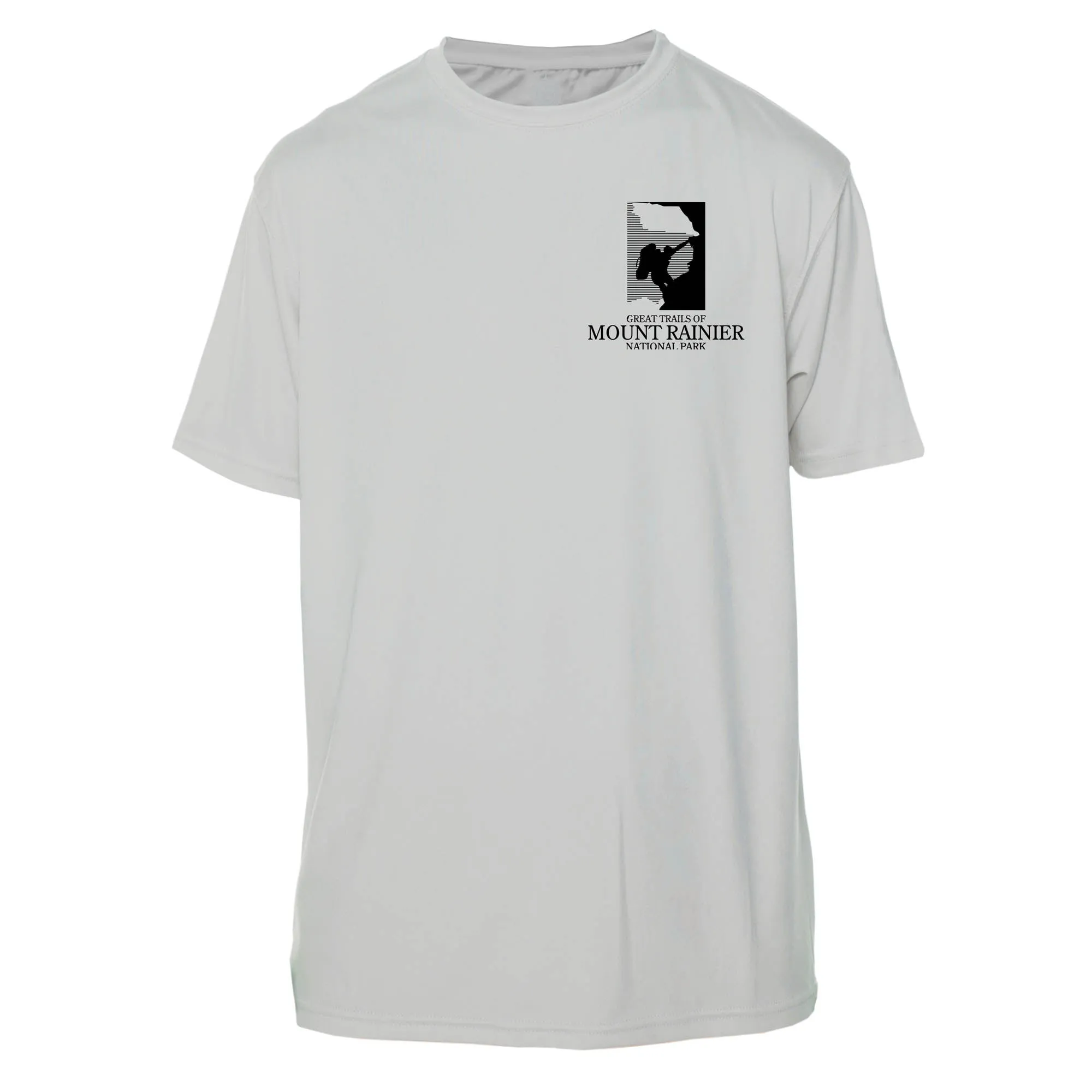Mount Rainier Trails Diamond Topo Short Sleeve Microfiber Men's T-Shirt