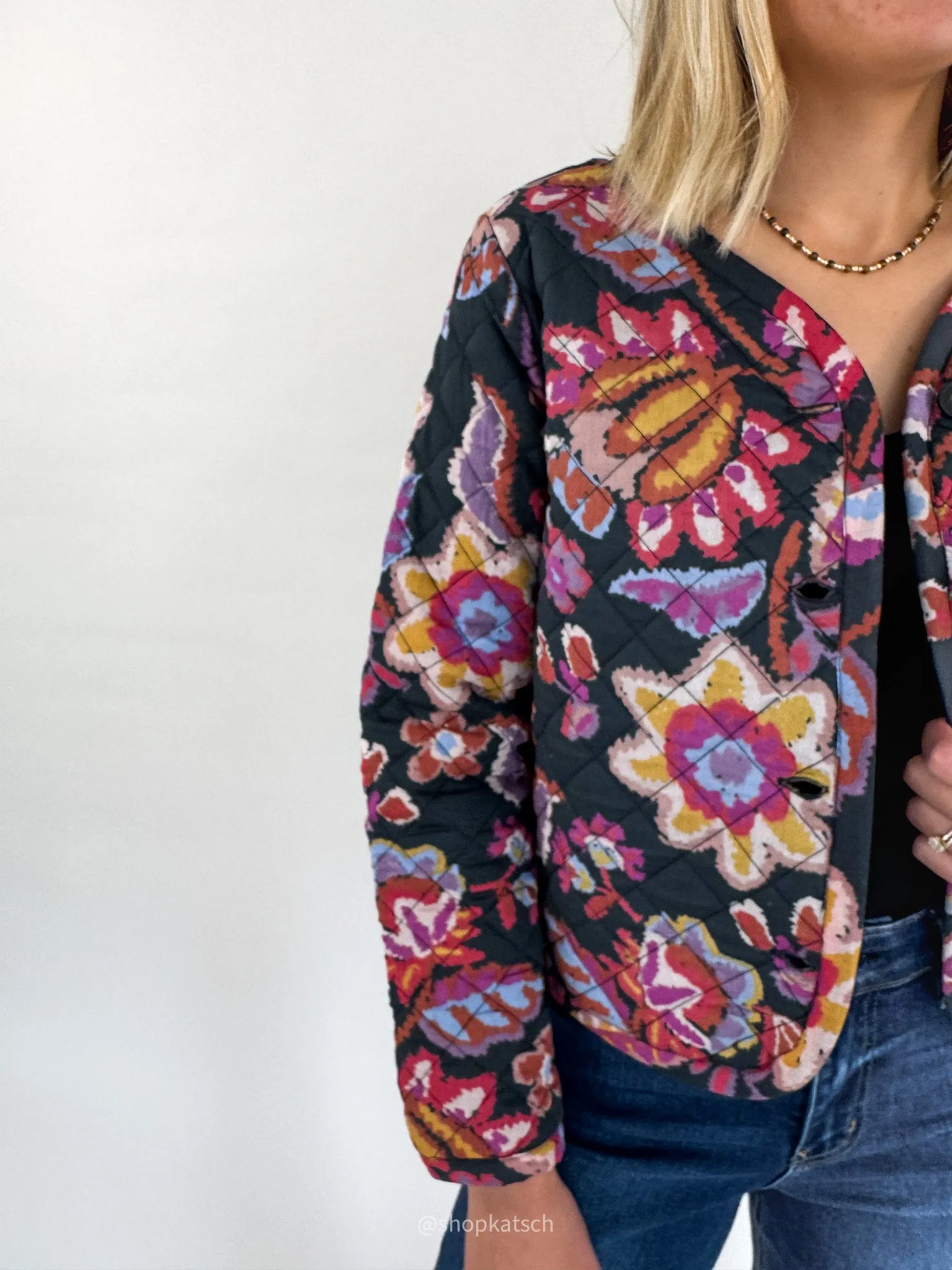 Mya Floral Quilted Jacket