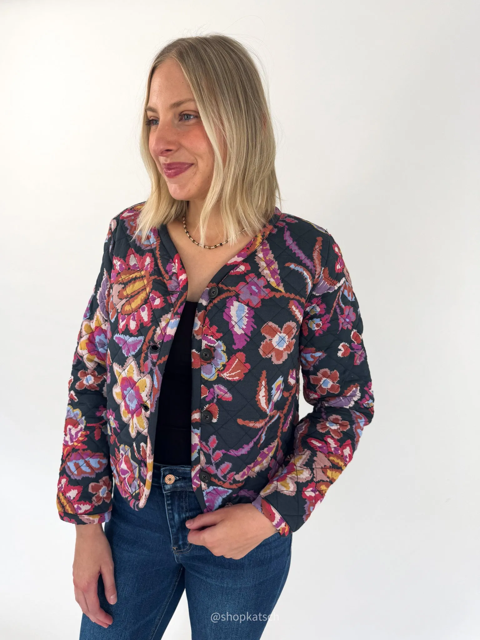 Mya Floral Quilted Jacket