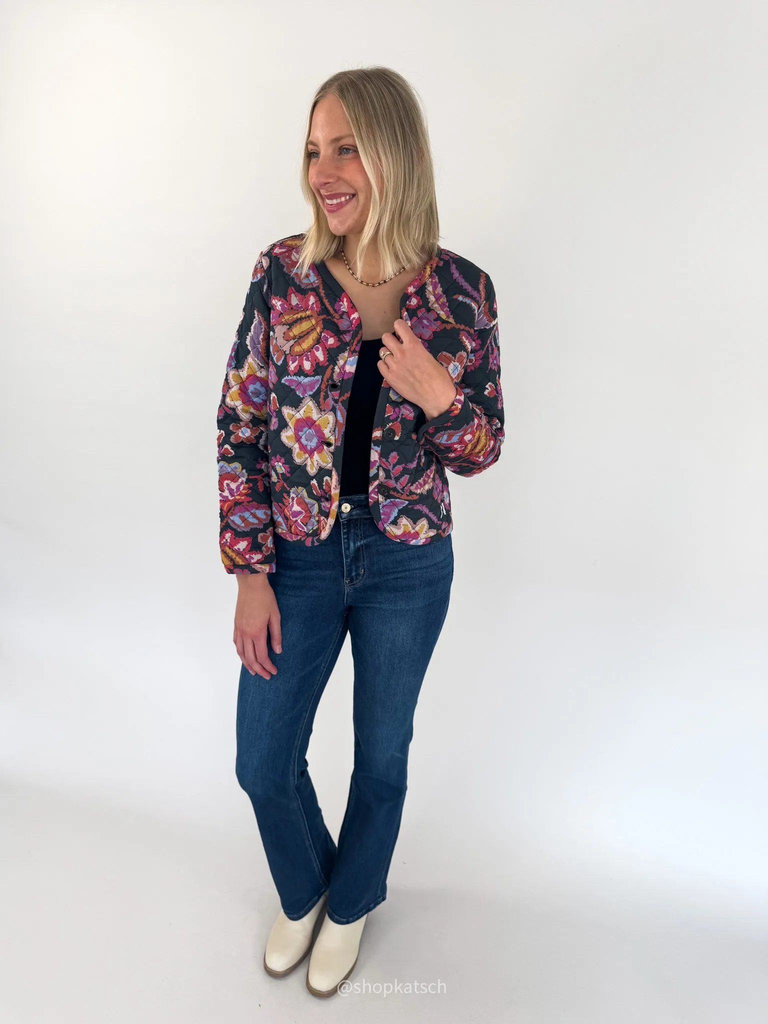 Mya Floral Quilted Jacket