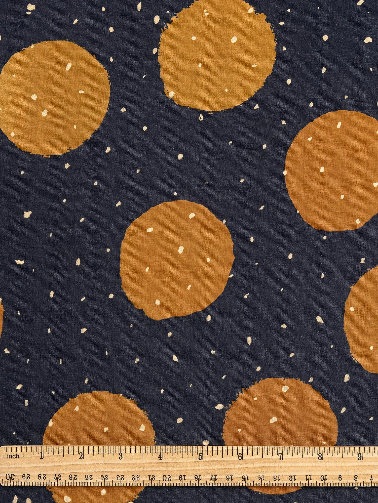Oversize Polka Dot Print Cotton Poplin - Black   Bronze - Swatch