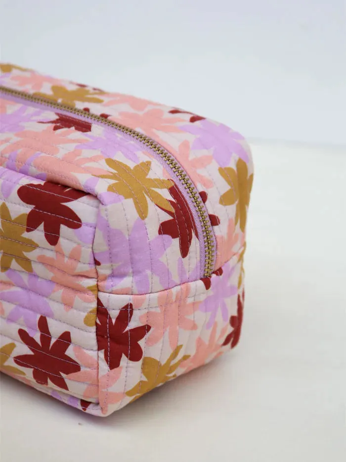 Peach Floral Dopp Kit