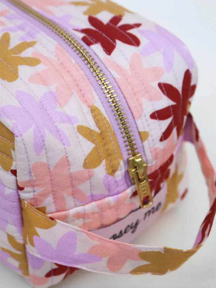 Peach Floral Dopp Kit