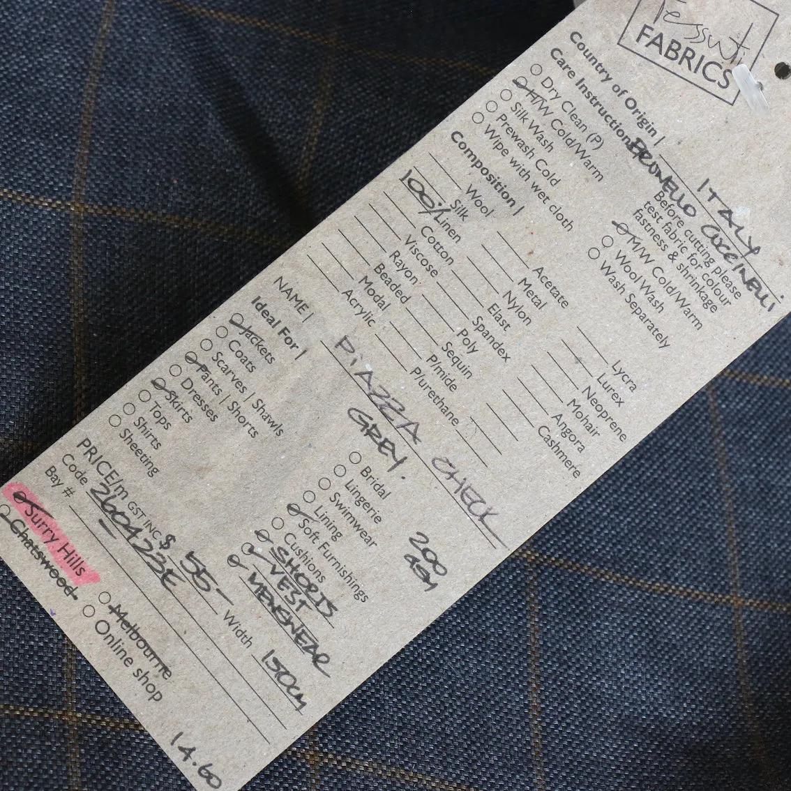 Piazza Check Grey