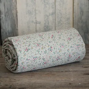 Quilted Bedspread - Green Floral