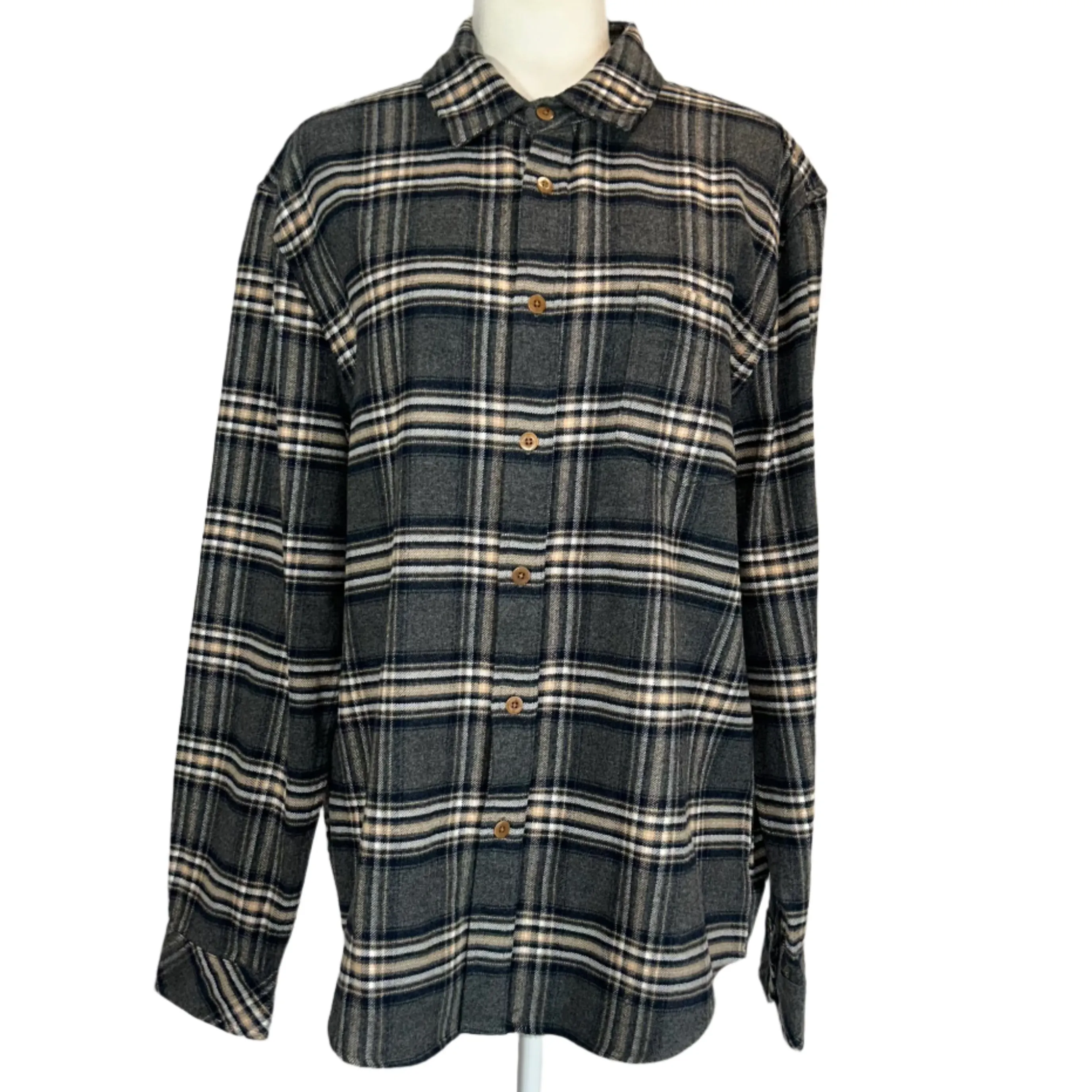 Rails Brand New Grey Check Flannel Shirt L