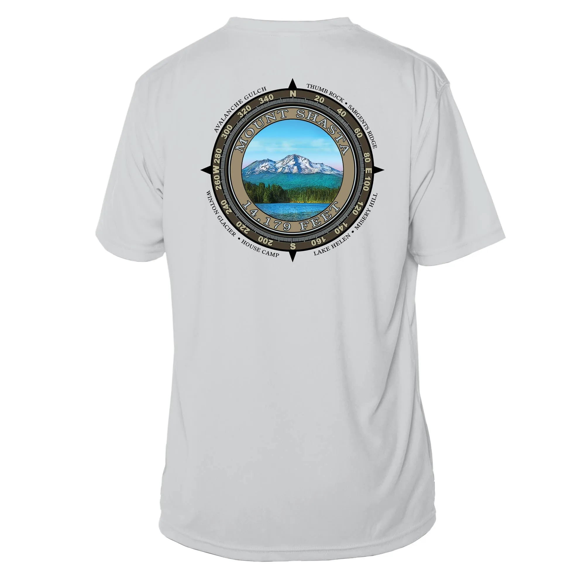 Retro Compass Mount Shasta Microfiber Short Sleeve T-Shirt