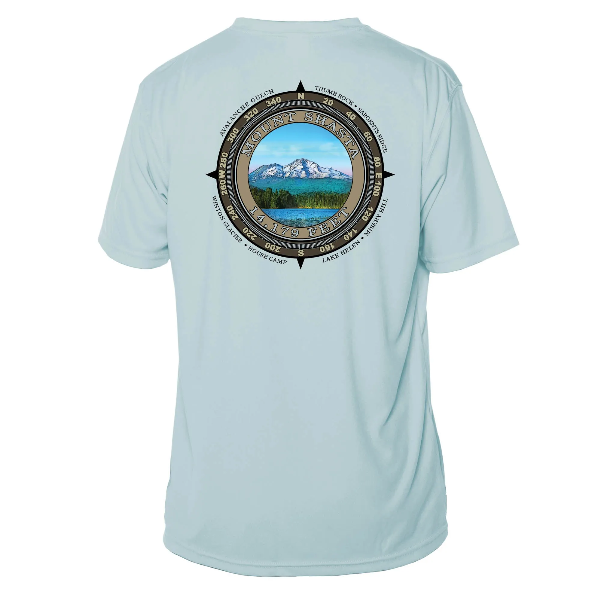 Retro Compass Mount Shasta Microfiber Short Sleeve T-Shirt