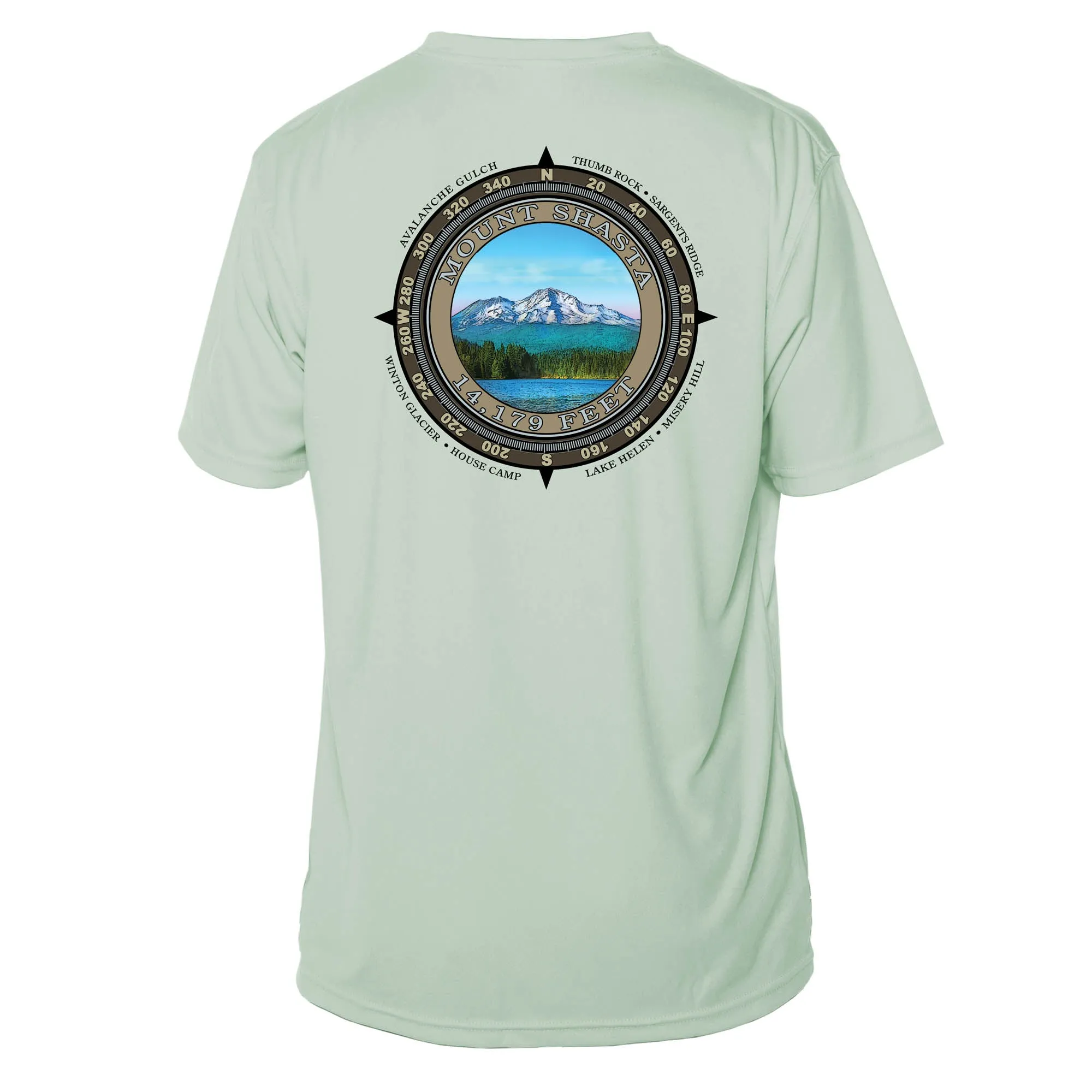 Retro Compass Mount Shasta Microfiber Short Sleeve T-Shirt