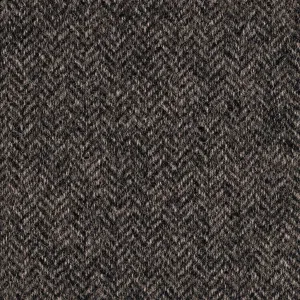 Shetland Black & White Herringbone Tweed