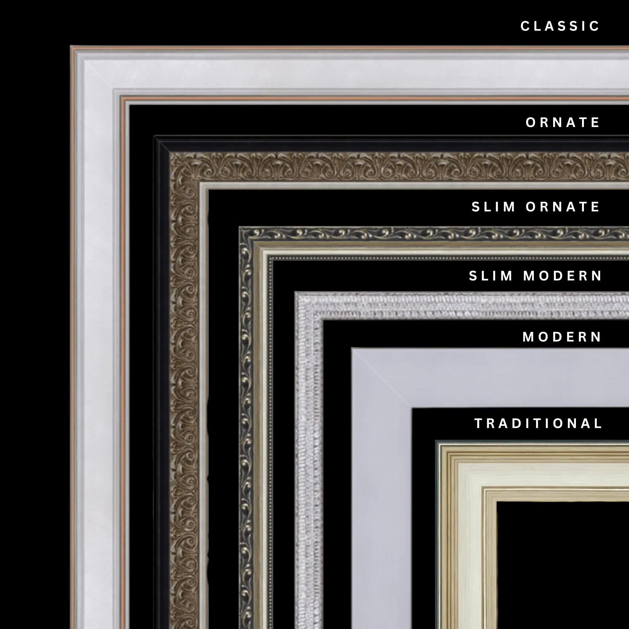 Silver 31x13 Picture Frame Ornate Traditional Classic Antique