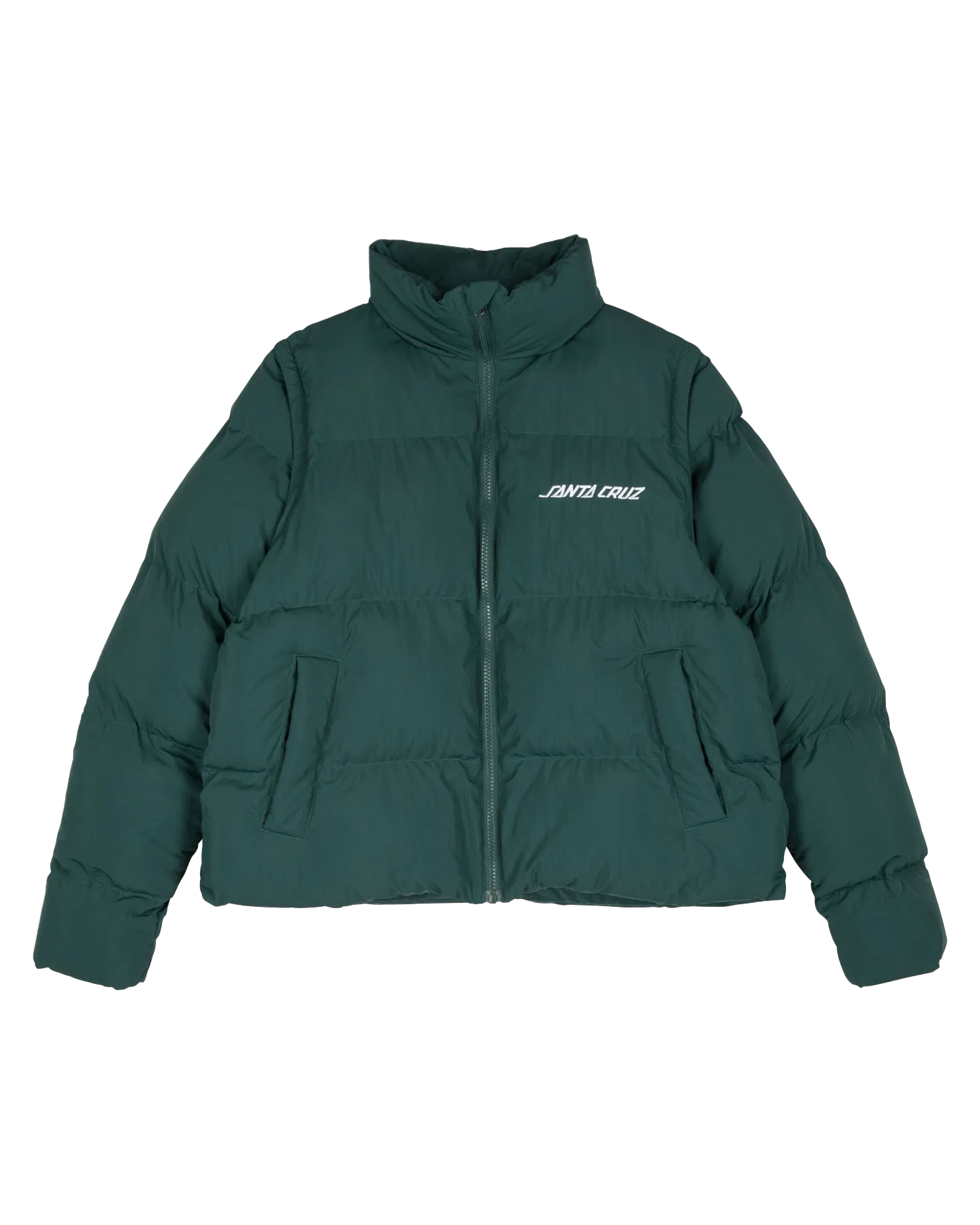 Strip 2 In 1 Quilted Jacket in Emerald