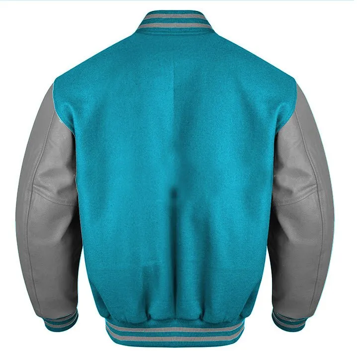 Varsity Jacket - Sky Blue Gray