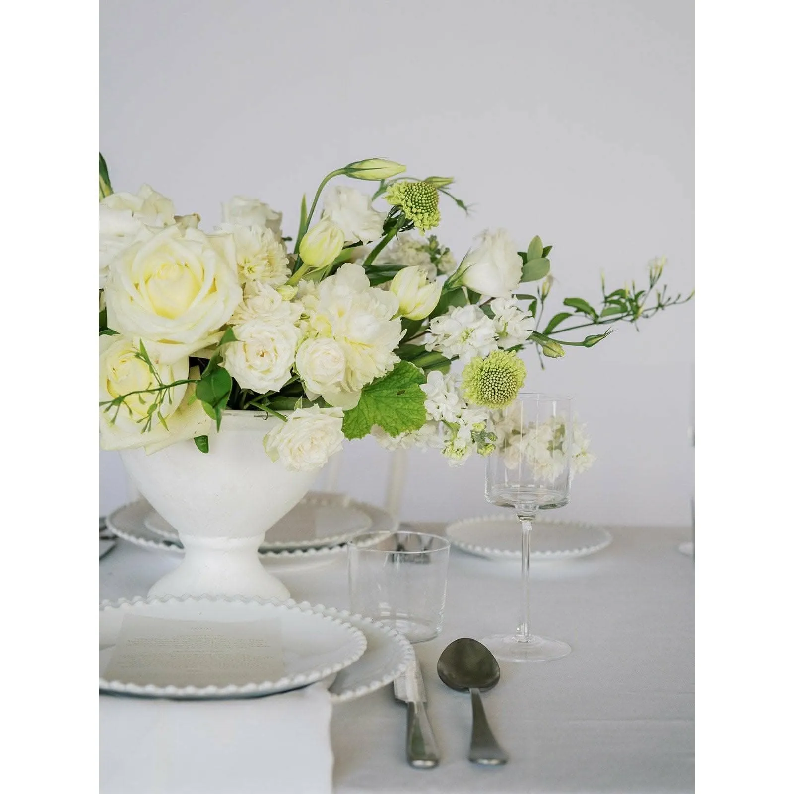 White A la Carte Wedding Centerpiece