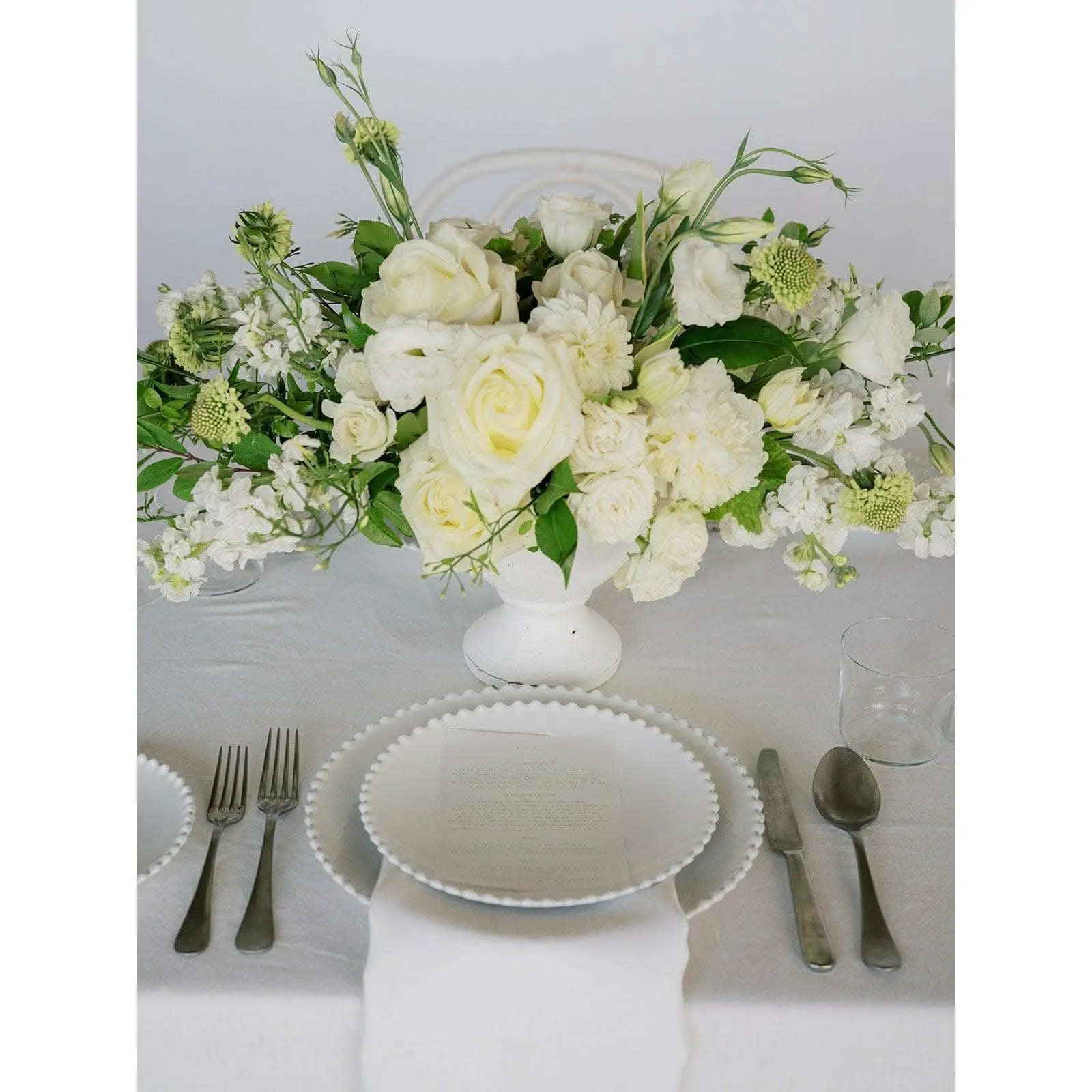 White A la Carte Wedding Centerpiece