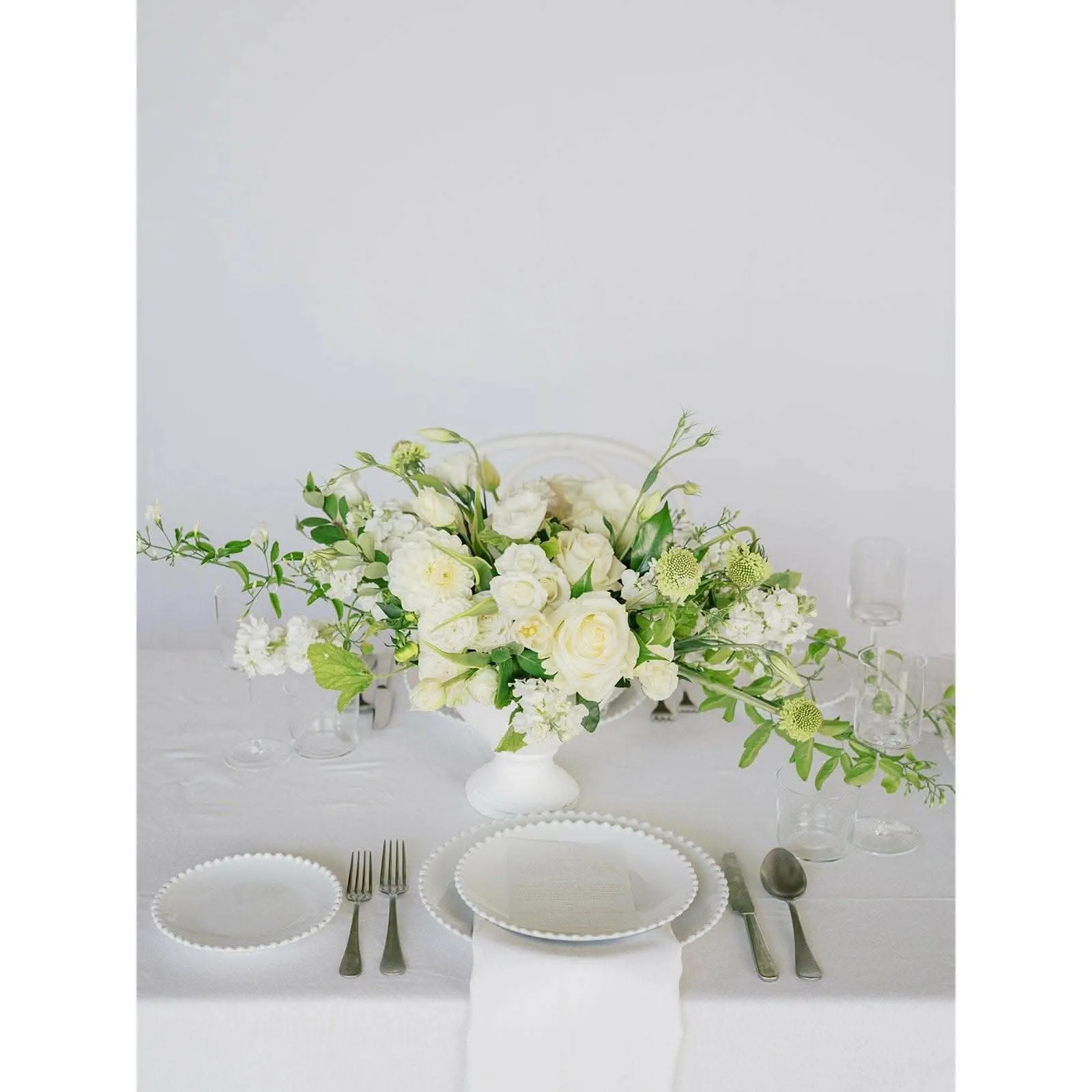 White A la Carte Wedding Centerpiece